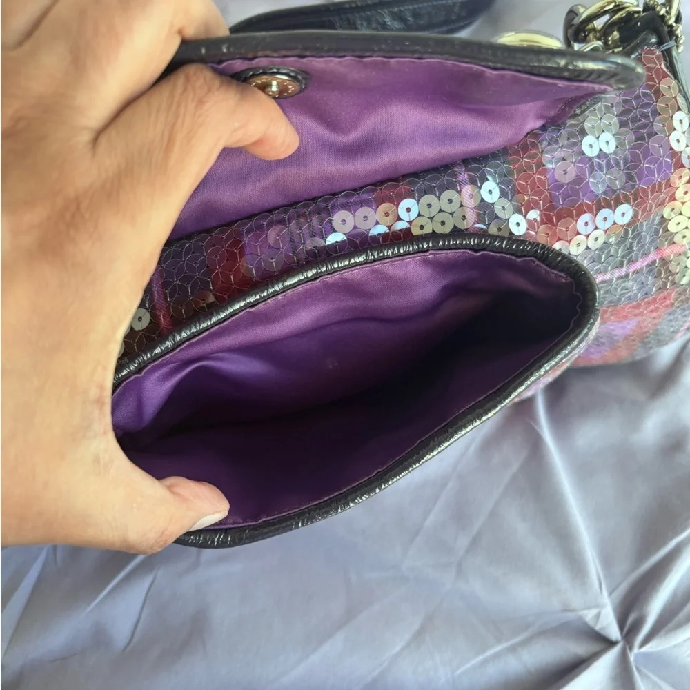 Coach Poppy Sequin Tartan Groovy